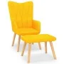Silla de relajación taburete tela amarillo de , Sillones - Ref: Foro24-327541, Precio: 114,74 €, Descuento: %