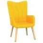 Silla de relajación taburete tela amarillo de , Sillones - Ref: Foro24-327541, Precio: 114,74 €, Descuento: %