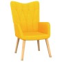 Silla de relajación taburete tela amarillo de , Sillones - Ref: Foro24-327541, Precio: 94,15 €, Descuento: %