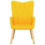 Silla de relajación taburete tela amarillo de , Sillones - Ref: Foro24-327541, Precio: 114,74 €, Descuento: %