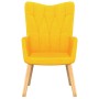 Silla de relajación taburete tela amarillo de , Sillones - Ref: Foro24-327541, Precio: 94,15 €, Descuento: %