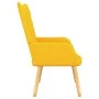 Silla de relajación taburete tela amarillo de , Sillones - Ref: Foro24-327541, Precio: 114,74 €, Descuento: %