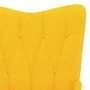 Silla de relajación taburete tela amarillo de , Sillones - Ref: Foro24-327541, Precio: 114,74 €, Descuento: %