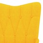 Silla de relajación taburete tela amarillo de , Sillones - Ref: Foro24-327541, Precio: 94,15 €, Descuento: %