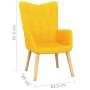 Silla de relajación taburete tela amarillo de , Sillones - Ref: Foro24-327541, Precio: 114,74 €, Descuento: %