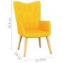Silla de relajación taburete tela amarillo de , Sillones - Ref: Foro24-327541, Precio: 94,15 €, Descuento: %