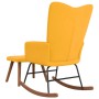 Silla mecedora con reposapiés tela amarillo mostaza de , Mecedoras - Ref: Foro24-327761, Precio: 134,61 €, Descuento: %