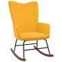 Silla mecedora con reposapiés tela amarillo mostaza de , Mecedoras - Ref: Foro24-327761, Precio: 134,61 €, Descuento: %