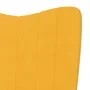 Silla mecedora con reposapiés tela amarillo mostaza de , Mecedoras - Ref: Foro24-327761, Precio: 132,57 €, Descuento: %