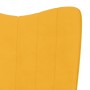 Silla mecedora con reposapiés tela amarillo mostaza de , Mecedoras - Ref: Foro24-327761, Precio: 134,61 €, Descuento: %