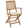 Sillas de jardín plegables 4 uds y cojines madera maciza acacia de , Sillas de jardín - Ref: Foro24-3064619, Precio: 231,28 €...