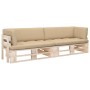 Sofá de palets 2 plazas cojines madera de pino impregnada de , Conjuntos de jardín - Ref: Foro24-3066676, Precio: 307,29 €, D...