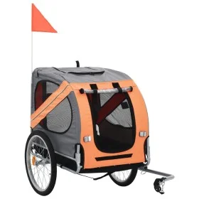 Orange and Gray Pet Bike Trailer by vidaXL, pet strollers - Ref: Foro24-91764, Price: 174,25 €, Discount: %