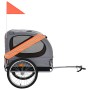Remolque de bicicleta para mascotas naranja y gris de vidaXL, Cochecitos para mascotas - Ref: Foro24-91764, Precio: 178,83 €,...