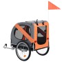Remolque de bicicleta para mascotas naranja y gris de vidaXL, Cochecitos para mascotas - Ref: Foro24-91764, Precio: 178,83 €,...