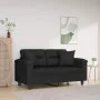 2-seater sofa with black microfiber fabric cushions 120 cm by , Sofas - Ref: Foro24-3200968, Price: 254,20 €, Discount: %