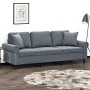 3-seater sofa with dark gray velvet cushions 180 cm by , Sofas - Ref: Foro24-3200956, Price: 291,76 €, Discount: %