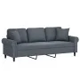3-seater sofa with dark gray velvet cushions 180 cm by , Sofas - Ref: Foro24-3200956, Price: 291,76 €, Discount: %