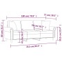 Sofá de 3 plazas con cojines terciopelo gris oscuro 180 cm de , Sofás - Ref: Foro24-3200956, Precio: 296,24 €, Descuento: %