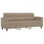 Sofá de 3 plazas con cojines tela microfibra gris taupe 180 cm de , Sofás - Ref: Foro24-3200977, Precio: 359,59 €, Descuento: %