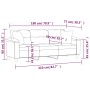 Sofá de 3 plazas con cojines tela microfibra gris taupe 180 cm de , Sofás - Ref: Foro24-3200977, Precio: 366,35 €, Descuento: %
