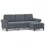 3-Sitzer-Sofa mit dunkelgrauem Samthocker 180 cm von , Sofas - Ref: Foro24-3201216, Preis: 325,21 €, Rabatt: %