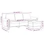 3-Sitzer-Sofa mit dunkelgrauem Samthocker 180 cm von , Sofas - Ref: Foro24-3201216, Preis: 325,21 €, Rabatt: %