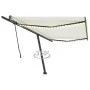 Toldo retráctil manual con luz LED crema 500x350 cm de , Toldos - Ref: Foro24-3069862, Precio: 600,27 €, Descuento: %
