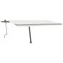Toldo retráctil manual con luz LED crema 500x350 cm de , Toldos - Ref: Foro24-3069862, Precio: 600,27 €, Descuento: %