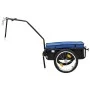 Remolque de bicicleta/carrito de mano acero azul 155x60x83 cm de vidaXL, Remolques para bicicletas - Ref: Foro24-91772, Preci...