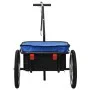 Remolque de bicicleta/carrito de mano acero azul 155x60x83 cm de vidaXL, Remolques para bicicletas - Ref: Foro24-91772, Preci...