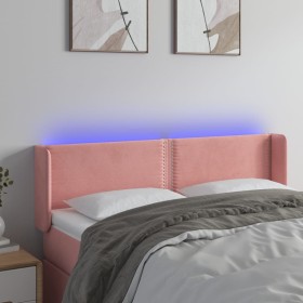 Cabecero con LED de terciopelo rosa 147x16x78/88 cm de , Cabeceros y pies de cama - Ref: Foro24-3123149, Precio: 69,79 €, Des...