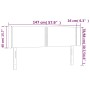 Cabecero con LED de terciopelo rosa 147x16x78/88 cm de , Cabeceros y pies de cama - Ref: Foro24-3123149, Precio: 69,79 €, Des...