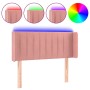 Cabecero con LED de terciopelo rosa 83x16x78/88 cm de , Cabeceros y pies de cama - Ref: Foro24-3123509, Precio: 49,67 €, Desc...