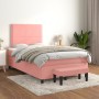 Cama box spring con colchón terciopelo rosa 120x200 cm de , Camas y somieres - Ref: Foro24-3137778, Precio: 436,23 €, Descuen...