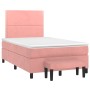 Cama box spring con colchón terciopelo rosa 120x200 cm de , Camas y somieres - Ref: Foro24-3137778, Precio: 436,23 €, Descuen...