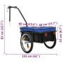 Remolque de bicicleta/carrito de mano acero azul 155x60x83 cm de vidaXL, Remolques para bicicletas - Ref: Foro24-91772, Preci...