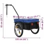 Remolque de bicicleta/carrito de mano acero azul 155x60x83 cm de vidaXL, Remolques para bicicletas - Ref: Foro24-91772, Preci...