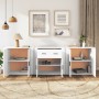 Aparadores 3 piezas madera contrachapada blanco de , Aparadores - Ref: Foro24-3185415, Precio: 259,41 €, Descuento: %