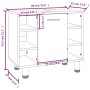 Set de muebles de baño 3 pzas madera contrachapada roble marrón de , Muebles de baño - Ref: Foro24-3187611, Precio: 158,30 €,...