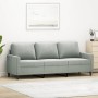 Sofá de 3 plazas terciopelo gris claro 180 cm de , Sofás - Ref: Foro24-359209, Precio: 306,47 €, Descuento: %