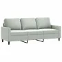 Sofá de 3 plazas terciopelo gris claro 180 cm de , Sofás - Ref: Foro24-359209, Precio: 307,23 €, Descuento: %