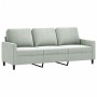 Sofá de 3 plazas terciopelo gris claro 180 cm de , Sofás - Ref: Foro24-359209, Precio: 306,47 €, Descuento: %
