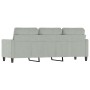 Sofá de 3 plazas terciopelo gris claro 180 cm de , Sofás - Ref: Foro24-359209, Precio: 306,47 €, Descuento: %