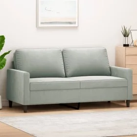 Sofá de 2 plazas de terciopelo gris claro 140 cm de , Sofás - Ref: Foro24-359199, Precio: 199,93 €, Descuento: %