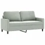 Sofá de 2 plazas de terciopelo gris claro 140 cm de , Sofás - Ref: Foro24-359199, Precio: 199,93 €, Descuento: %