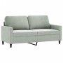 Sofá de 2 plazas de terciopelo gris claro 140 cm de , Sofás - Ref: Foro24-359199, Precio: 206,95 €, Descuento: %