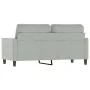 Sofá de 2 plazas de terciopelo gris claro 140 cm de , Sofás - Ref: Foro24-359199, Precio: 199,93 €, Descuento: %