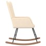 Silla mecedora con reposapiés tela color crema de , Mecedoras - Ref: Foro24-327624, Precio: 136,49 €, Descuento: %