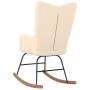 Silla mecedora con reposapiés tela color crema de , Mecedoras - Ref: Foro24-327624, Precio: 136,49 €, Descuento: %